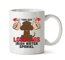 This guy loves his Irish water Spaniel Mug - Dog Lover Mug