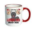 This guy loves his Mudi Dog Mug - Dog Lover Mug