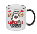 This guy loves his Norwegian Elkhound Mug - Dog Lover Mug