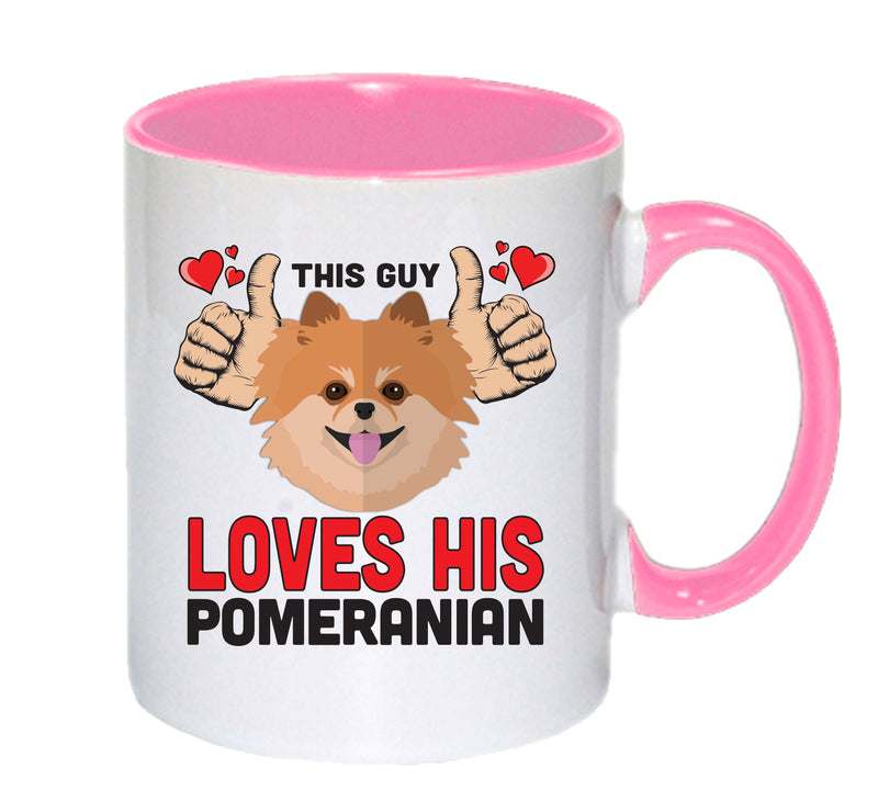 This guy loves his Pemeranian Mug - Dog Lover Mug