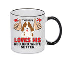This guy loves his Red and white Setter Mug - Dog Lover Mug