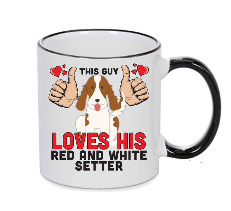This guy loves his Red and white Setter Mug - Dog Lover Mug