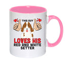 This guy loves his Red and white Setter Mug - Dog Lover Mug