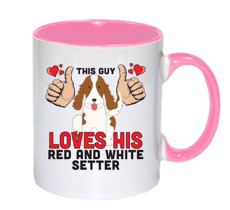 This guy loves his Red and white Setter Mug - Dog Lover Mug