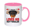 This guy loves his Rottweiler Mug - Dog Lover Mug