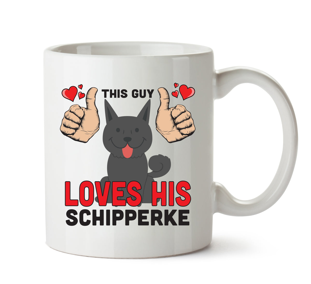 This guy loves his Schipperke Mug - Dog Lover Mug