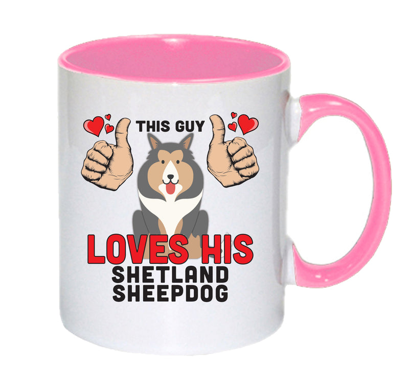 This guy loves his Shetland Sheepdog Mug - Dog Lover Mug