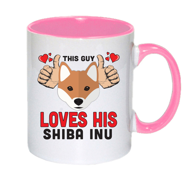 This guy loves his Shiba Inu Mug - Dog Lover Mug