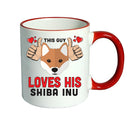 This guy loves his Shiba Inu Mug - Dog Lover Mug