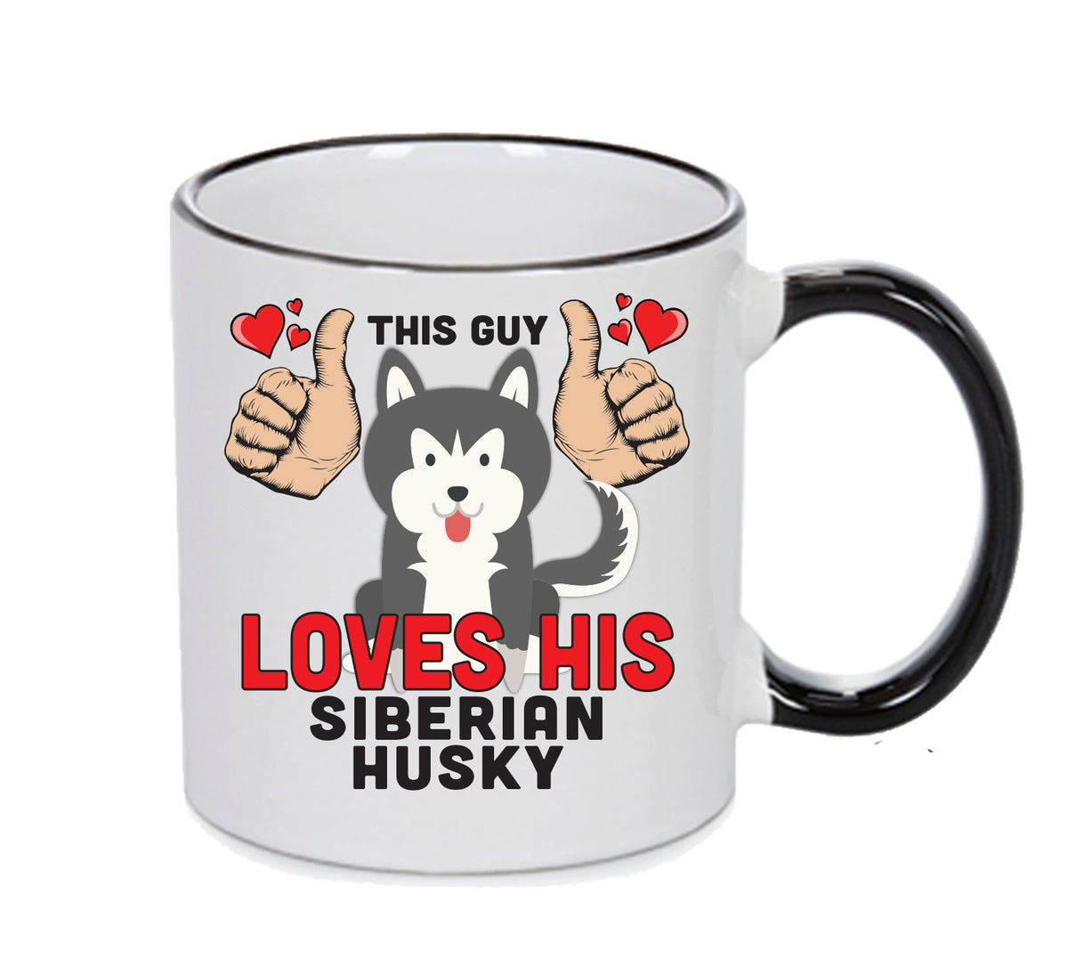 This guy loves his Siberian Husky Mug - Dog Lover Mug