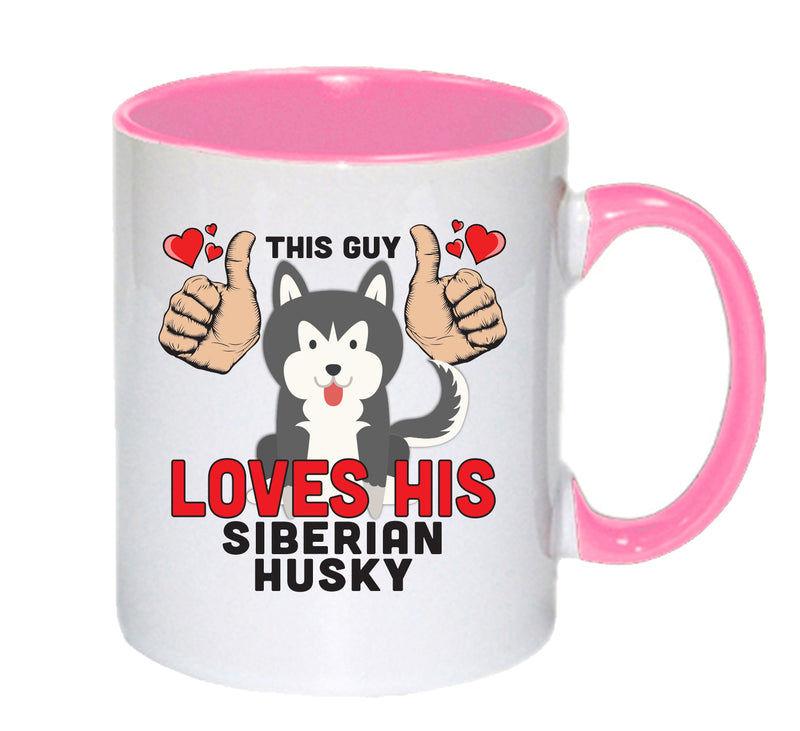 This guy loves his Siberian Husky Mug - Dog Lover Mug
