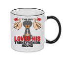 This guy loves his Transyvanian Hound Mug - Dog Lover Mug