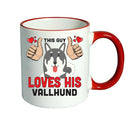 This guy loves his Vallhund Mug - Dog Lover Mug
