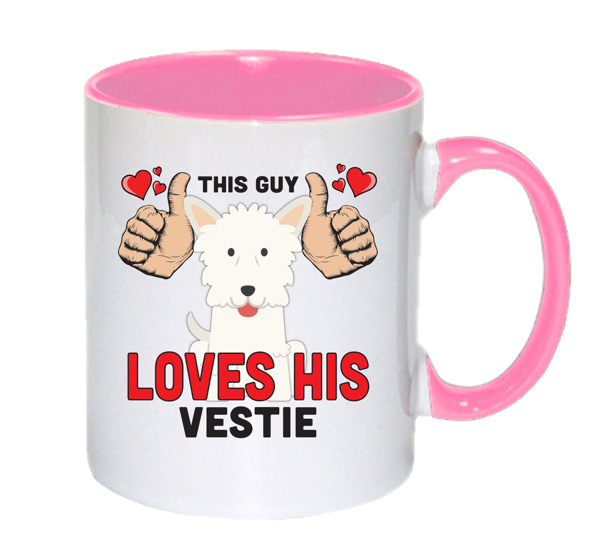 This guy loves his Vestie Mug - Dog Lover Mug