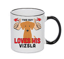 This guy loves his Vizsla Mug - Dog Lover Mug