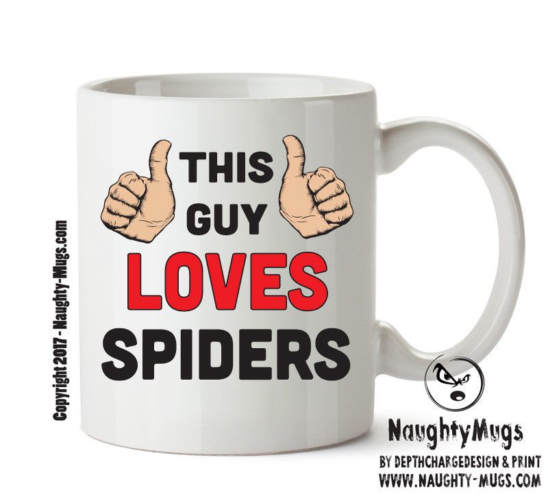 This Guy Loves Spiders Personalised ADULT OFFICE MUG