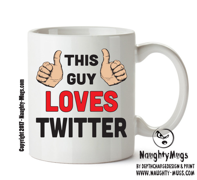 This Guy Loves Twititer Personalised ADULT OFFICE MUG