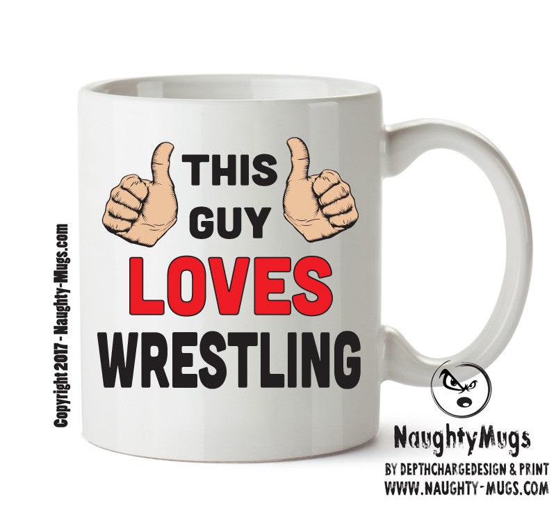 This Guy Loves Wrestling Personalised ADULT OFFICE MUG