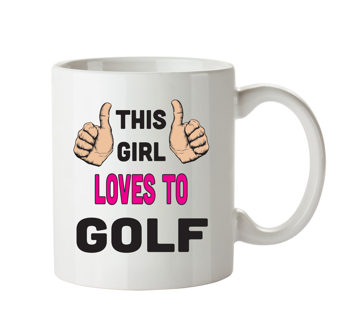 This Girl Loves To Golf Printed Office Mug – printed mug product image 1