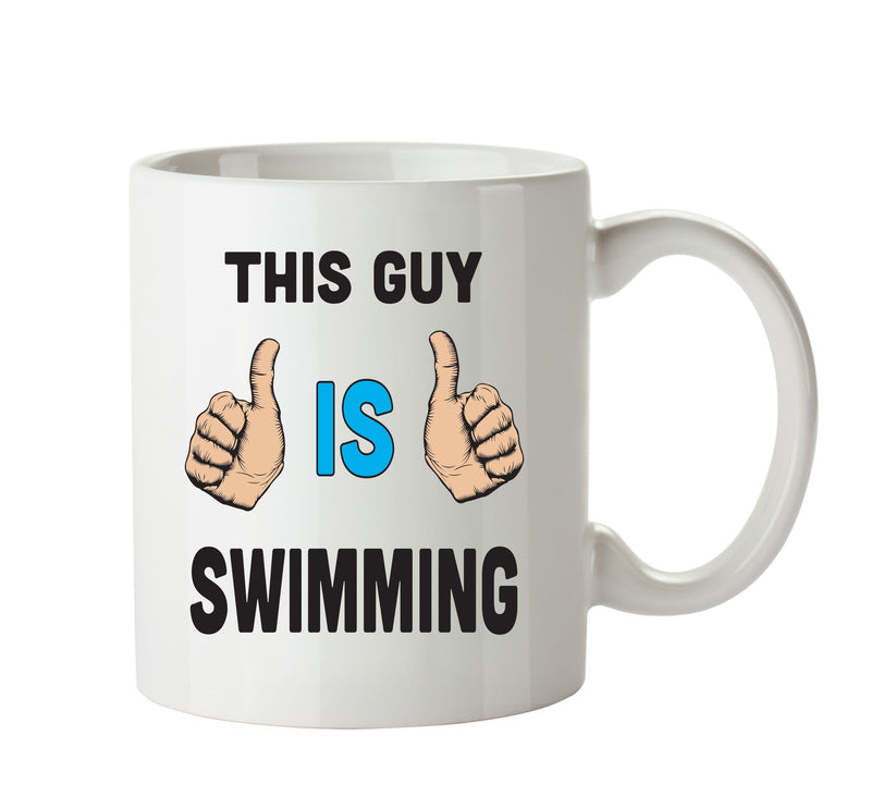 This Guy Is Swimming Personalised ADULT OFFICE MUG