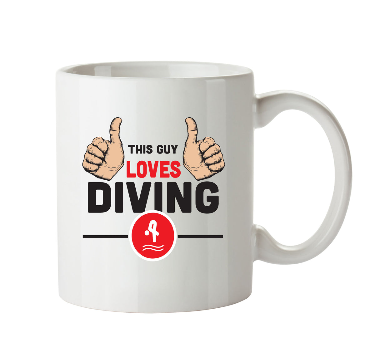 This Guy Loves Diving Personalised ADULT OFFICE MUG – printed mug product image 1