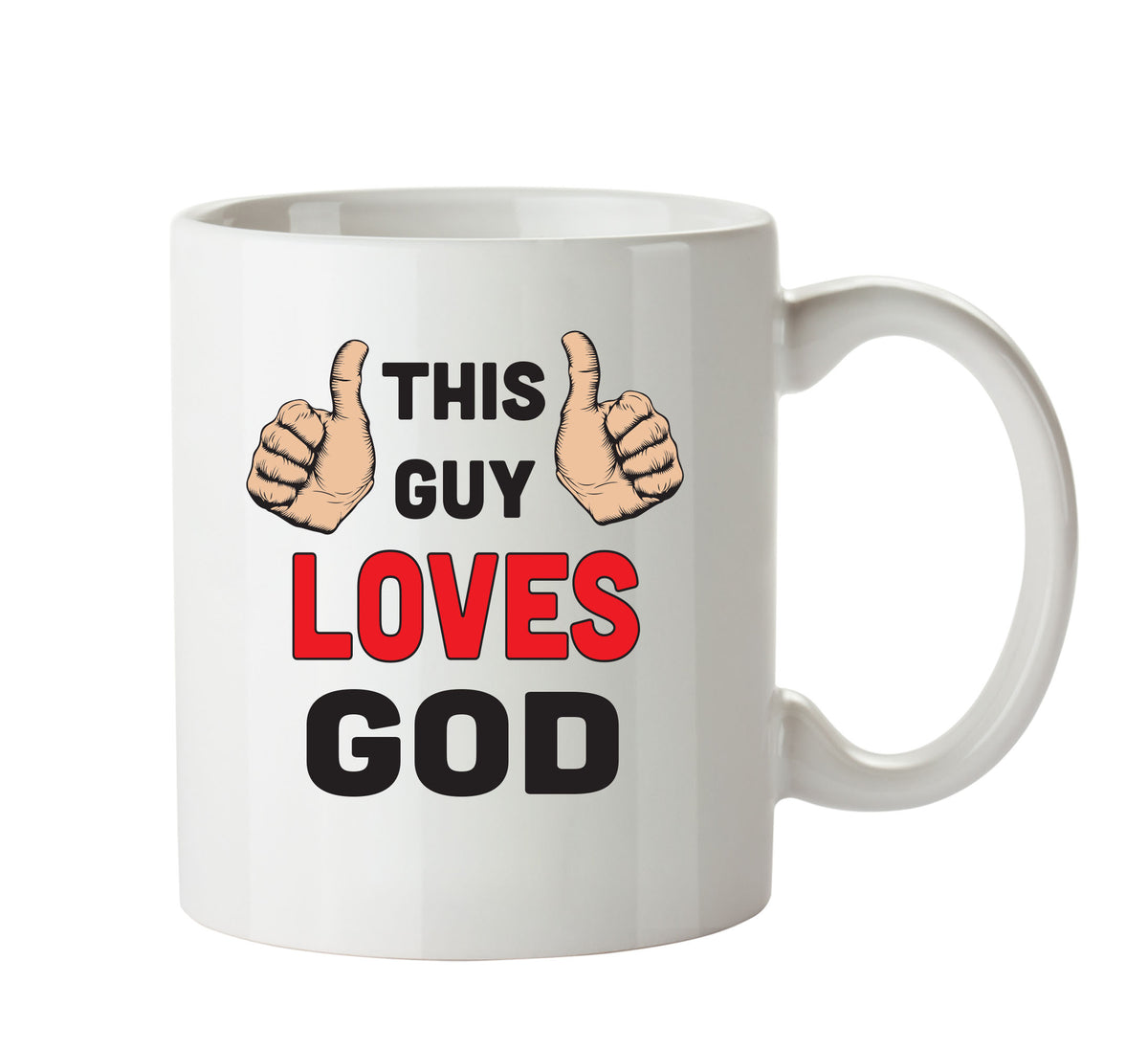 This Guy Loves God Personalised ADULT OFFICE MUG – printed mug product image 1