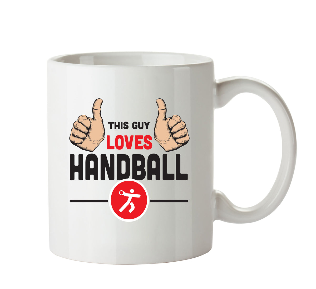 This Guy Loves Handball Personalised ADULT OFFICE MUG – printed mug product image 1