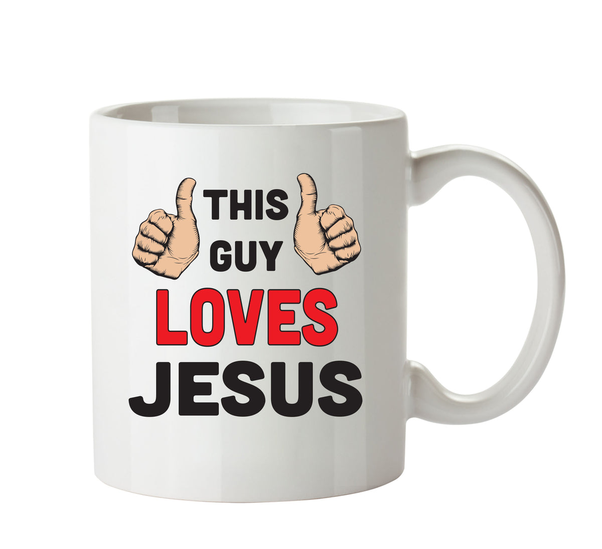 This Guy Loves Jesus Personalised ADULT OFFICE MUG – printed mug product image 1