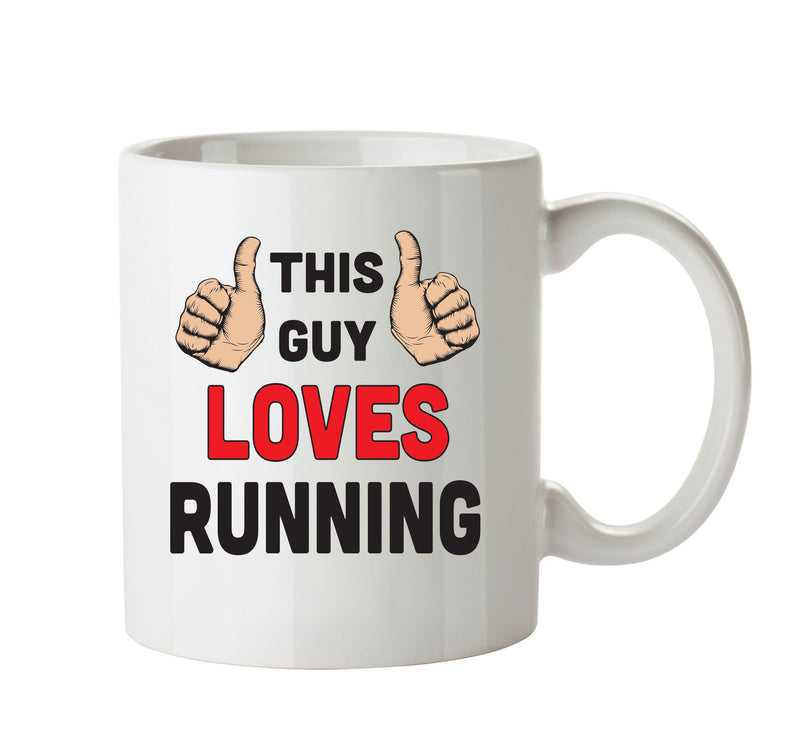 This Guy Loves Running 2 Personalised ADULT OFFICE MUG