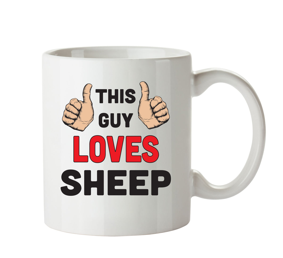 This Guy Loves Sheep Personalised ADULT OFFICE MUG – printed mug product image 1