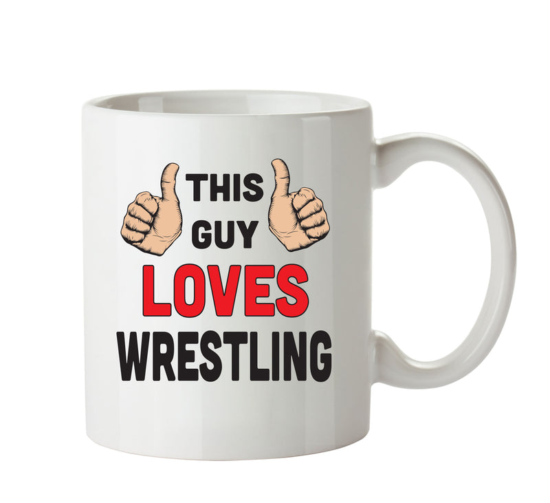 This Guy Loves Wrestling Personalised ADULT OFFICE MUG