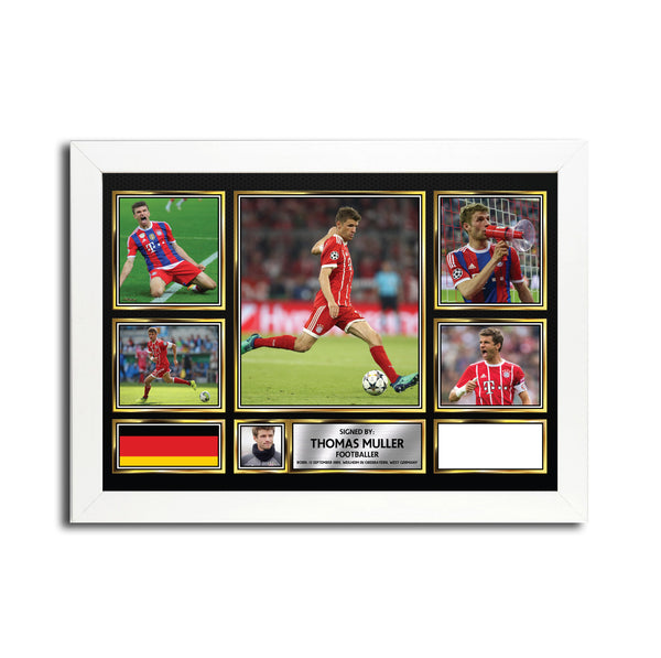 Thomas Müller MC1672 – Black Frame Printed Signature Football Poster