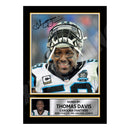 Thomas Davis 1 Limited Edition Football Signed Print - American Footballer