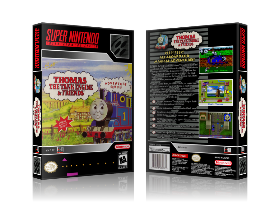 Thomas The Tank Engine And Friends Replacement Nintendo SNES Game Case Or Cover – SNES Replacement Game case product image 1