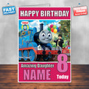Thomas Tank Engine Daughter 3 THEME INSPIRED Style PERSONALISED Kids Adult FUNNY Birthday Card