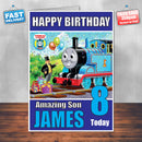 Thomas Tank Engine Son 3 THEME INSPIRED Style PERSONALISED Kids Adult FUNNY Birthday Card