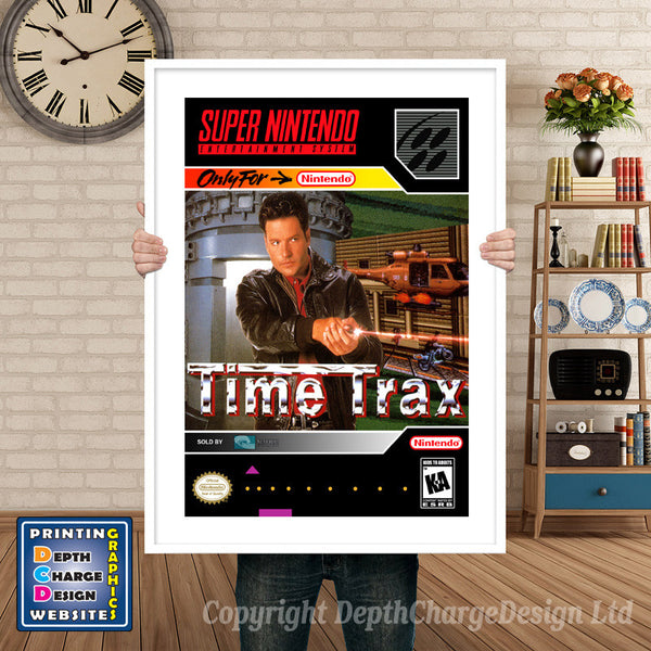Time Trax Super Nintendo Game Inspired Theme Retro Gaming Poster