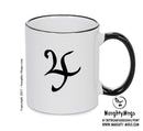Tin Black Handle Alchemy Mug GOTHIC GOTH HORROR STARS HORROSCOPE BLACK MAGIC MUG