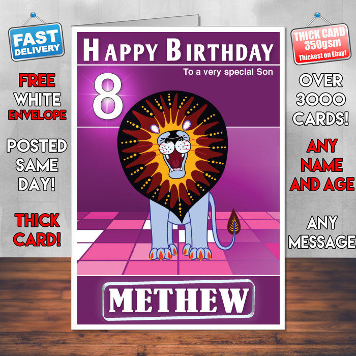 Tinga Tinga Tales 1 Style Theme Personalised Kidshows Birthday Card (SA)