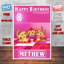 Tinga Tinga Tales 2 Style Theme Personalised Kidshows Birthday Card (SA)