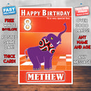 Tinga Tinga Tales 4 Style Theme Personalised Kidshows Birthday Card (SA)