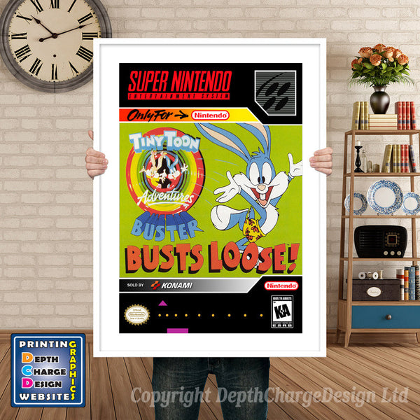 Tiny Toon Adventures Buster Busts Loose Super Nintendo Game Inspired Theme
