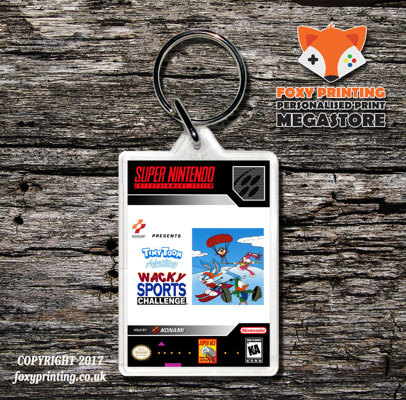 Tiny Toon Adventures Wacky Sports Challenge Game Inspired Retro Gaming Keyring