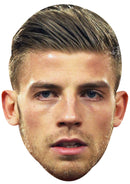 TOBY ALDERWEIRELD JB - Footballer Fancy Dress Cardboard Celebrity Party Face Mask