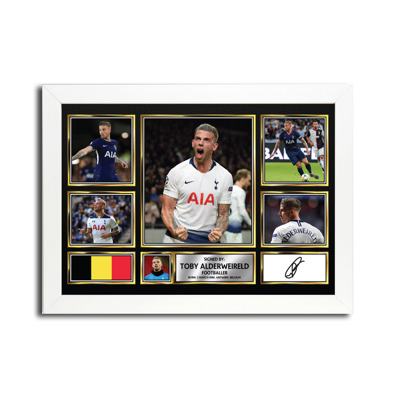 Toby Alderweireld MC1673 - Black Frame Autographed Football Poster