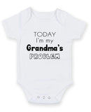 Today I Am Grandma's Problem Personalised Baby Boy Girl Unisex Short Sleeve Bodysuit