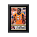 Todd Davis Limited Edition Football Signed Print - American Footballer