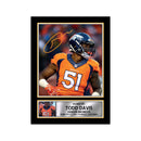 Todd Davis 2 Limited Edition Football Signed Print - American Footballer