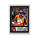 Todd Davis 2 Limited Edition Football Signed Print - American Footballer