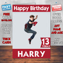 Tom Holland Spiderman Theme Style Personalised Kids Inspired Movie Birthday Card (SA)